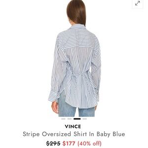 Vince Baby Blue Striped Shirt